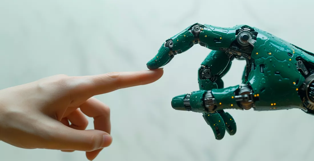 robot-human-hand-touching-index-finger-gesture-isolated-white-background-ai-generated-image