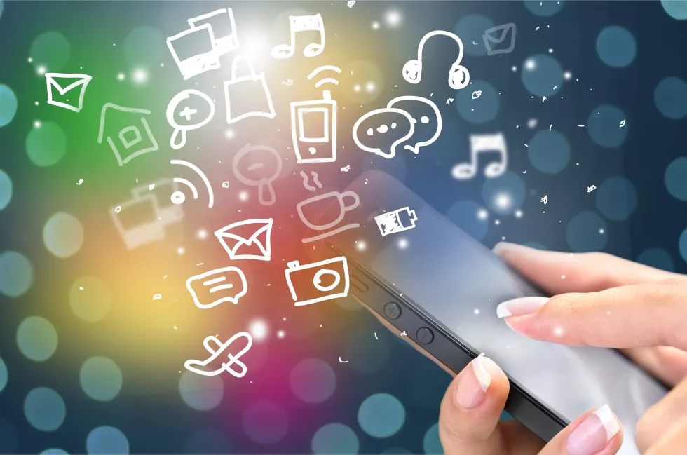 female-hands-with-smartphone-background