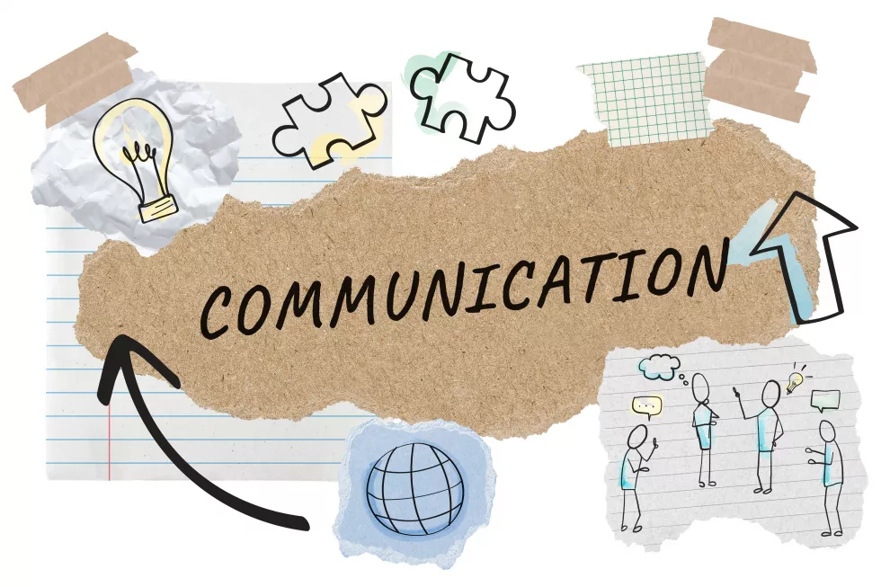 communication-png-word-sticker-typography-business-doodle-paper-collage-transparent-background