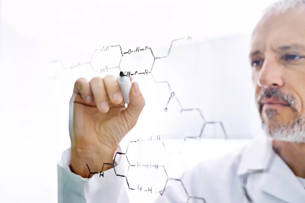 mature-man-writing-glass-laboratory-with-formula-chemistry-connection-solution-person-scientist-thinking-with-notes-board-with-problem-solving-dna-research-pharma-job