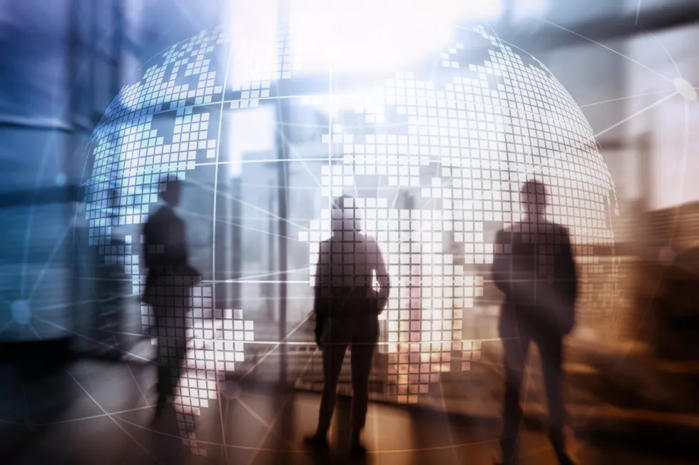 3d-earth-hologram-blurred-backgroundglobal-business-communication-concept