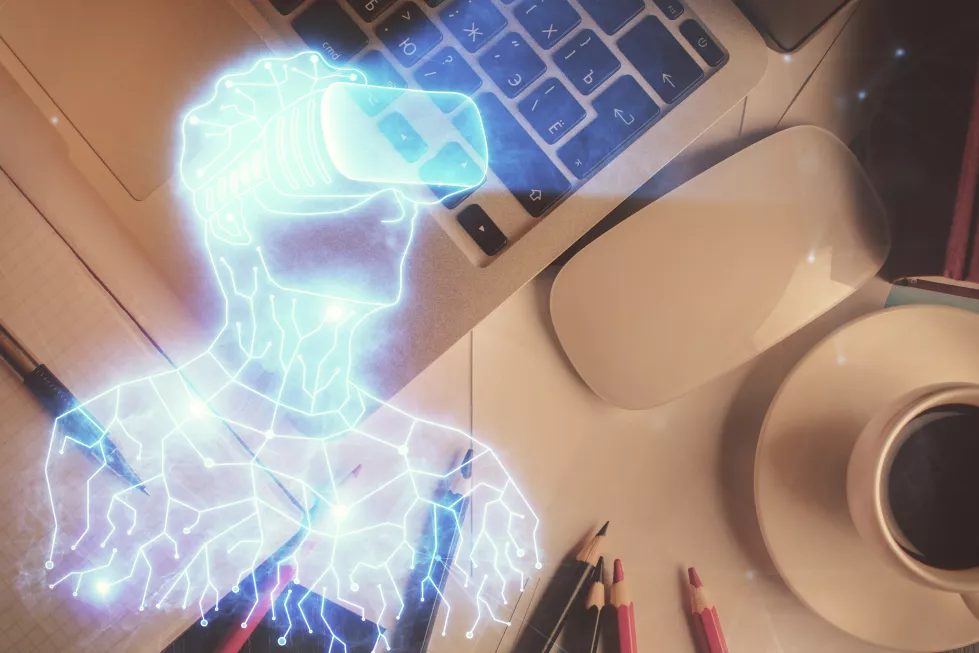 ar-hologram-drawings-computer-desktop-background-top-view-multi-exposure-concept-augmented-reality