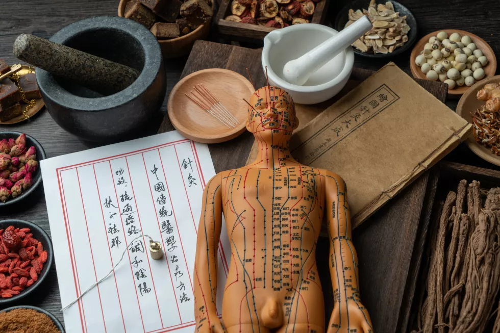 acupuncture-models-medical-books-are-table-acupuncture-is-traditional-chinese-medical-method