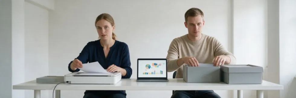 specjalistka-i-specjalista-digitalizuja-dokumenty-w-archiwum