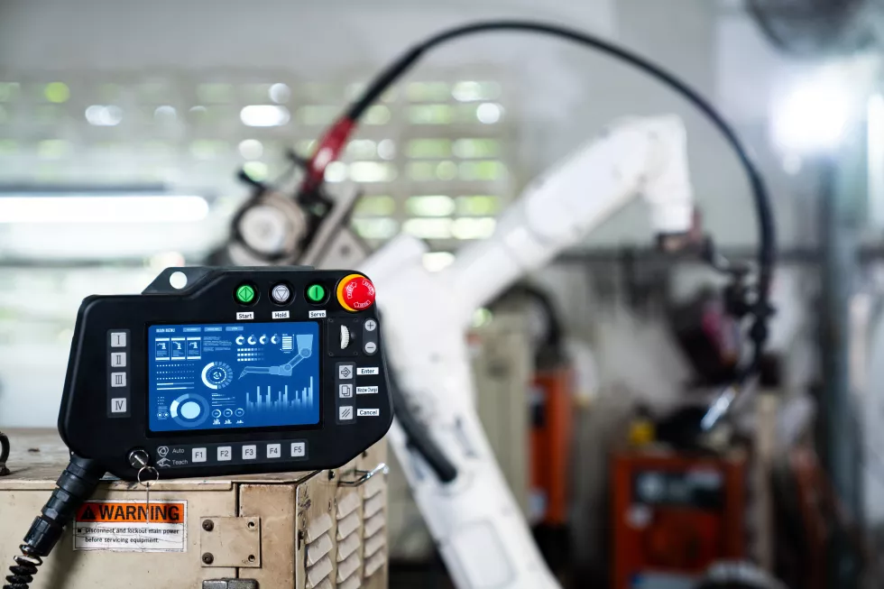 robotic-arm-its-controller-adept-panel-factory-workshop