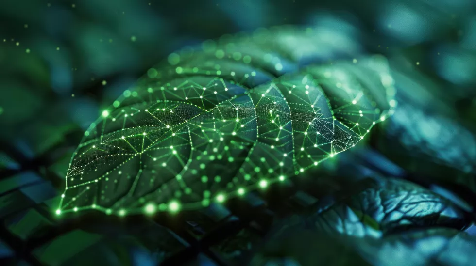 leaf-nature-green-technology-futuristic-concept-ai-generate-image