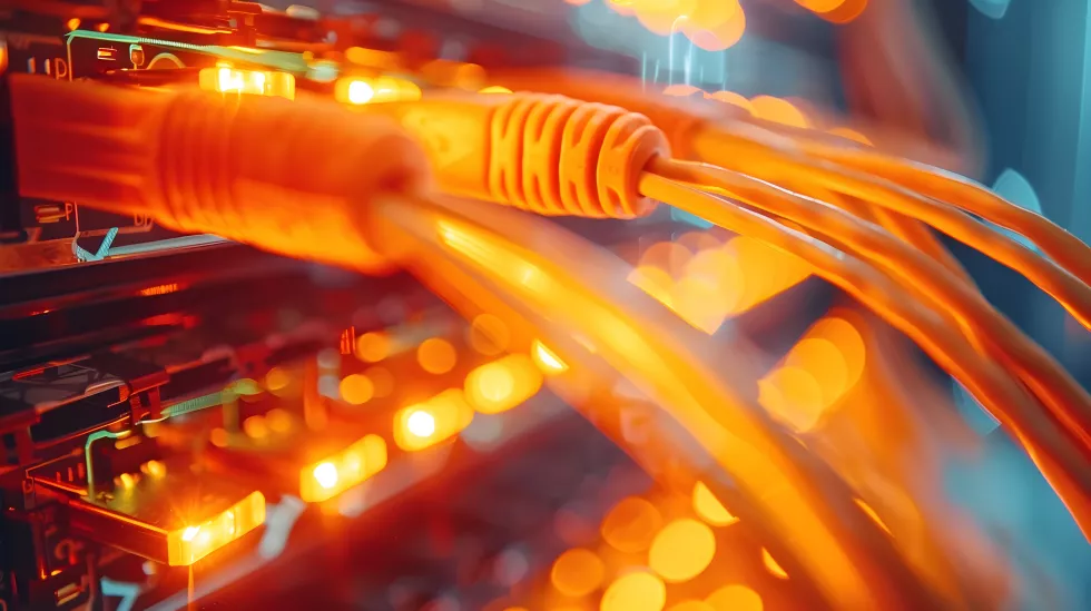 closeup-orange-network-cable-connecting-black-desk-with-detailed-textures-lighting