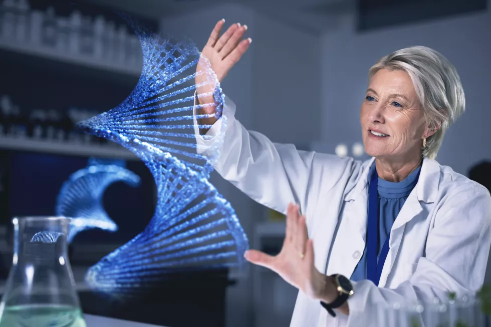 woman-dna-hologram-lab-analysis-study-innovation-with-futuristic-medical-research-with-ux-senior-scientist-laboratory-3d-holographic-overlay-digital-transformation-hands-vision