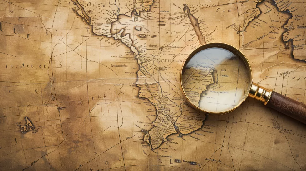 magnifying-glass-focusing-vintage-map