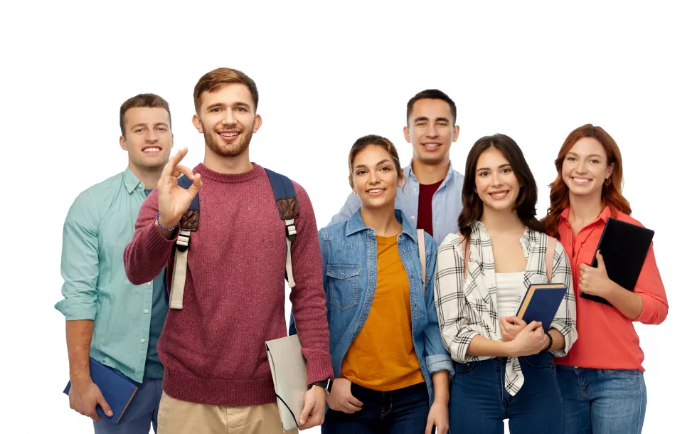 group-smiling-students-showing-ok-hand-sign