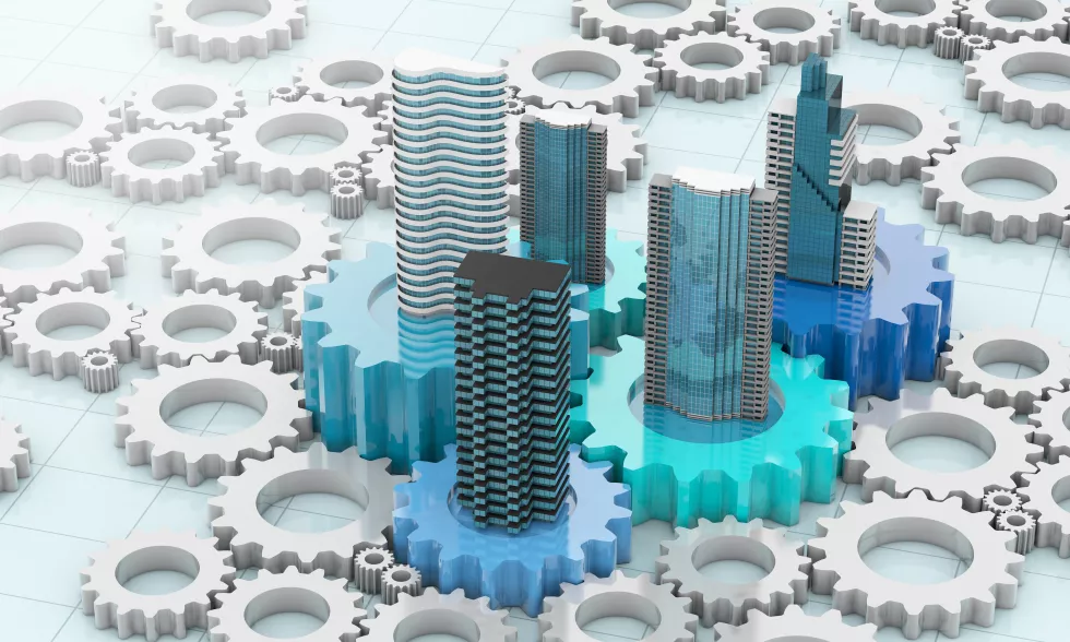 high-angle-view-model-homes-gears