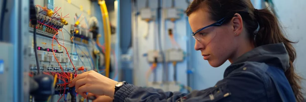 electrotechnics-inzynierka-sprawdza-obwod-w-rozdzielnicy