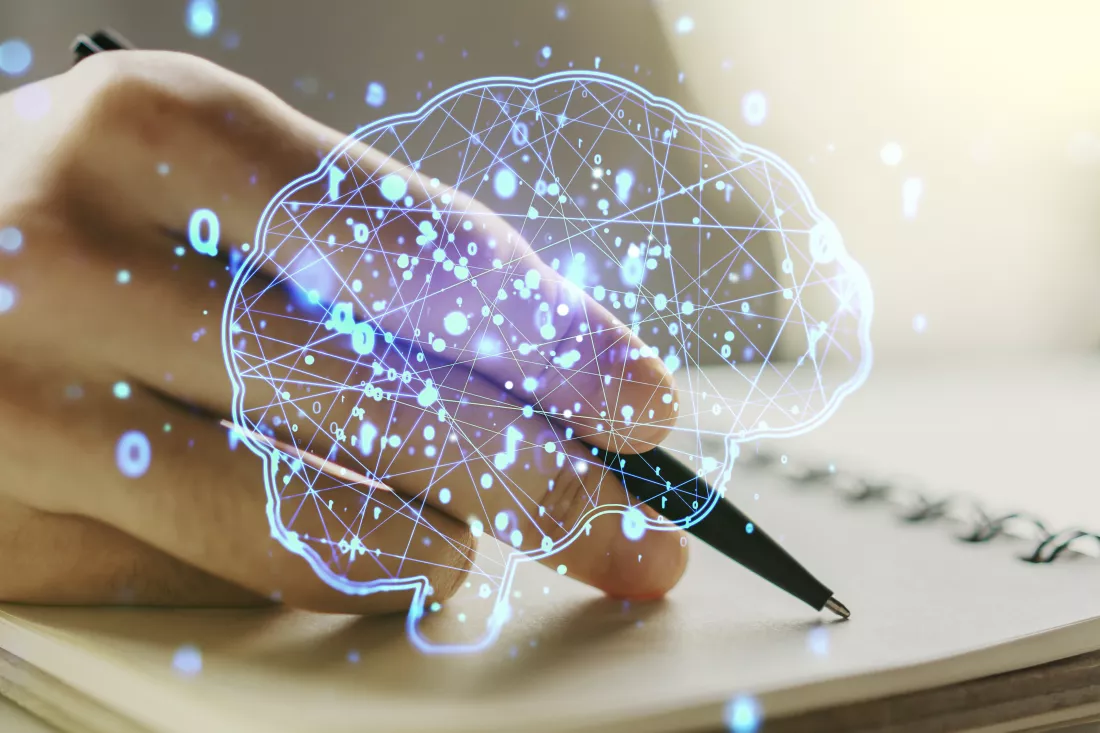 double-exposure-creative-artificial-intelligence-symbol-with-man-hand-writing-notebook-background-neural-networks-machine-learning-concept