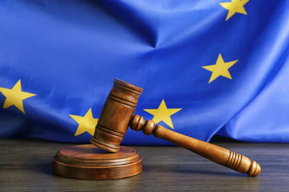 judge-gavel-european-union-flag-background