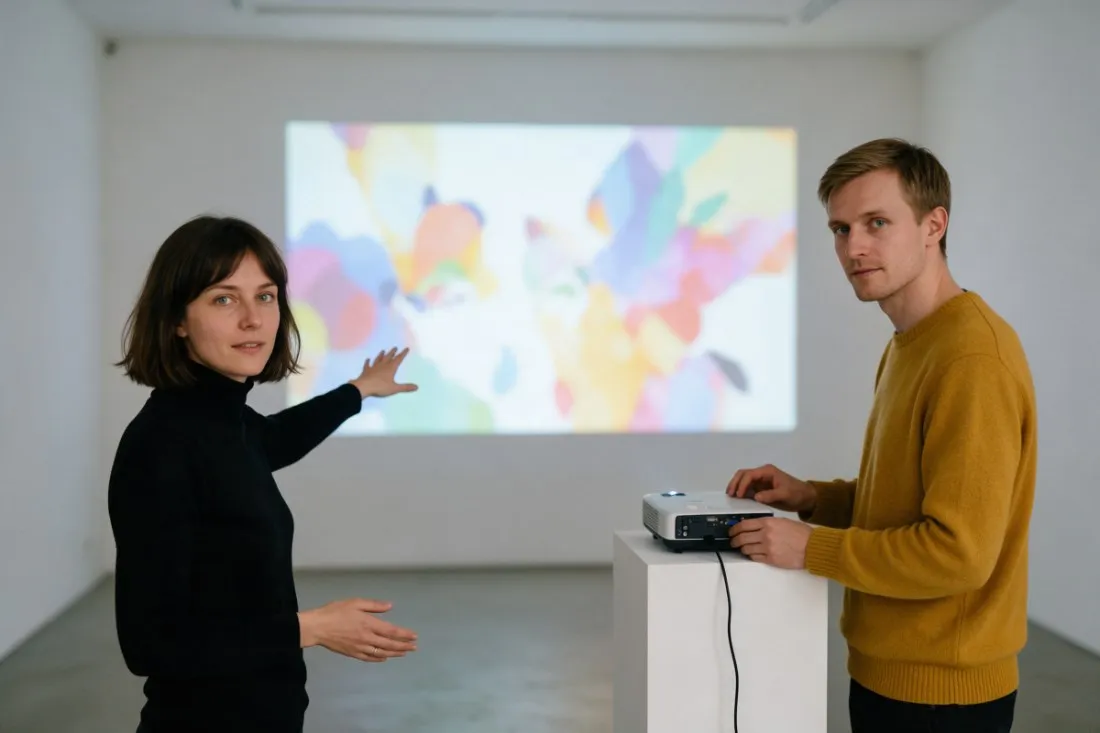 artysci-ustawiaja-projekcje-abstrakcyjna-w-galerii