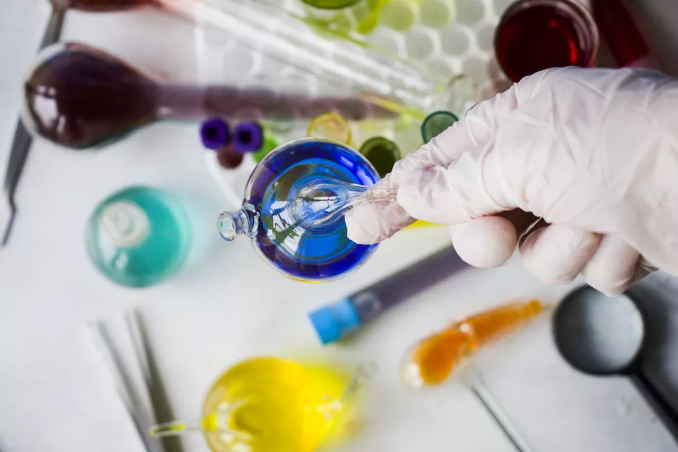 laboratory-instruments-glassware-reagents-colorful-liquid-chemical-elements