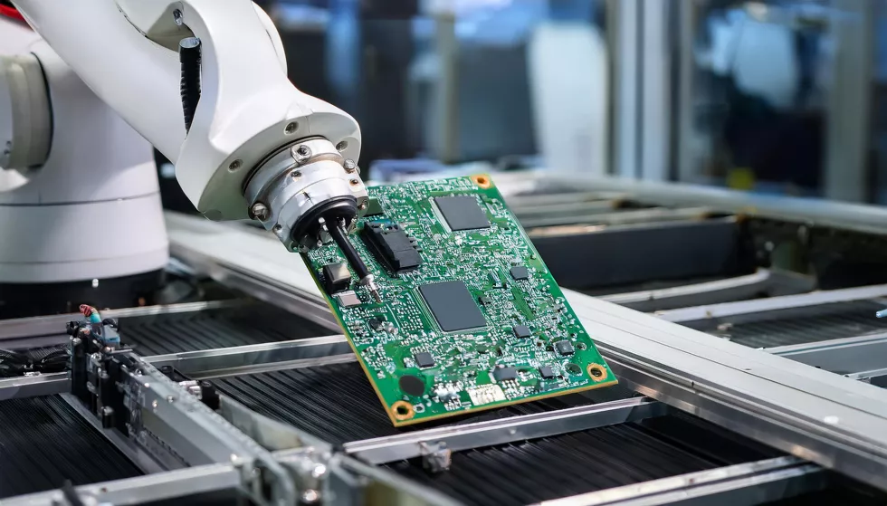 robot-arm-assembling-circuit-boards-modern-factory-setting