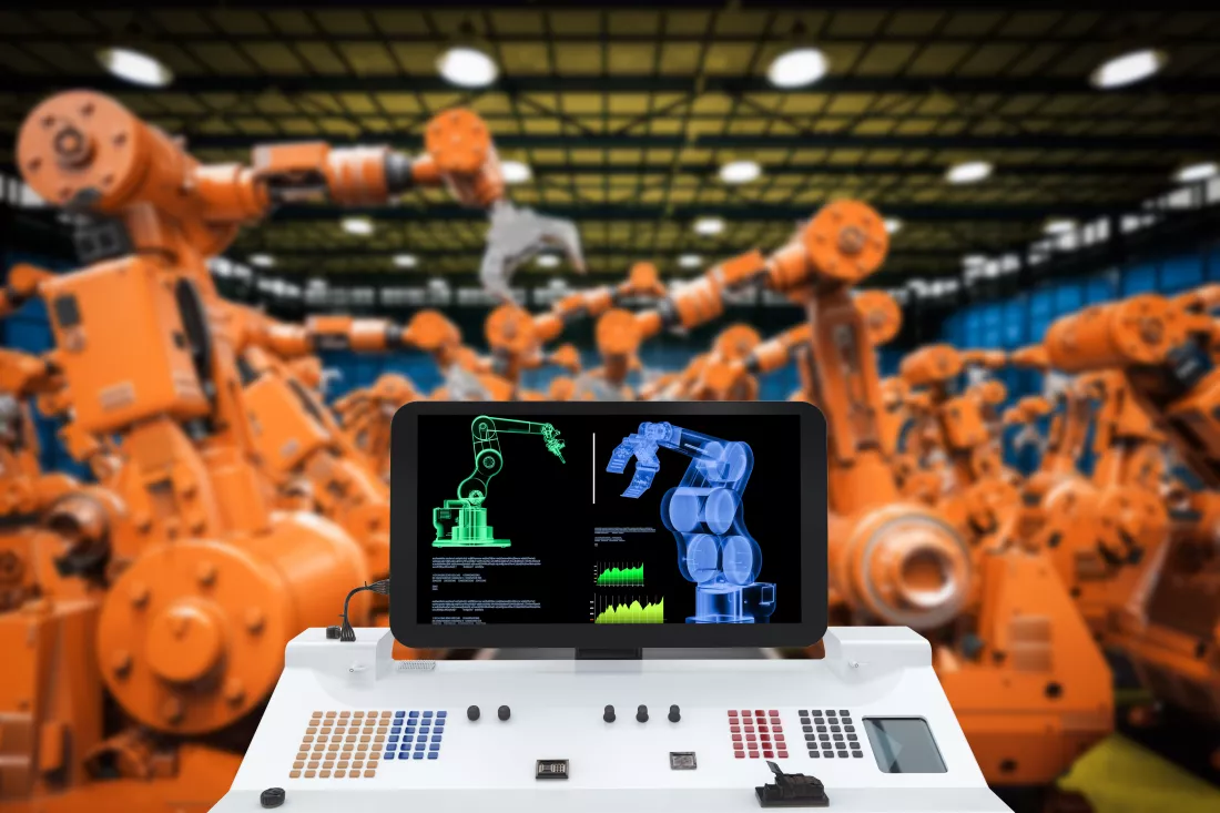 automation-industry-with-monitor-screen-robotic-arms