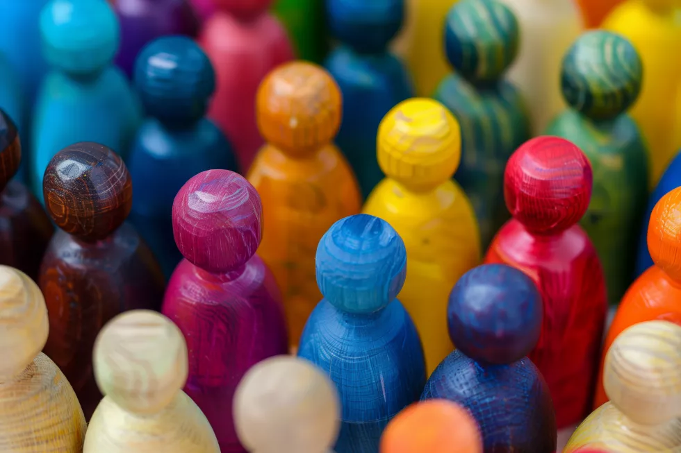 vibrant-collection-painted-wooden-peg-dolls-viewed-up-close