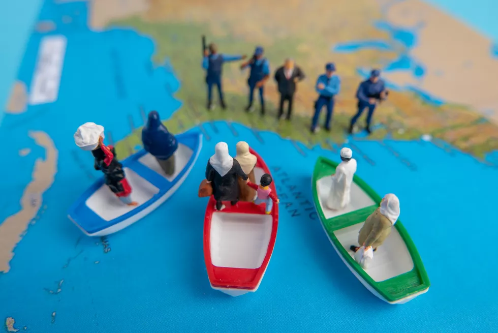 close-up-various-figurines-map