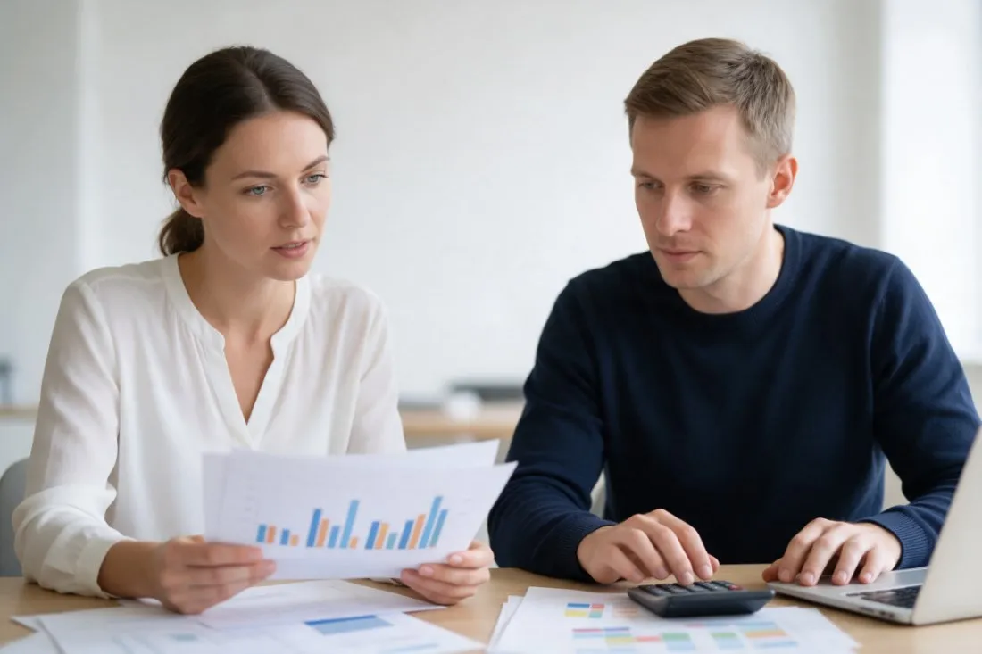 kontrolerka-i-audytor-analizuja-raporty-finansowe