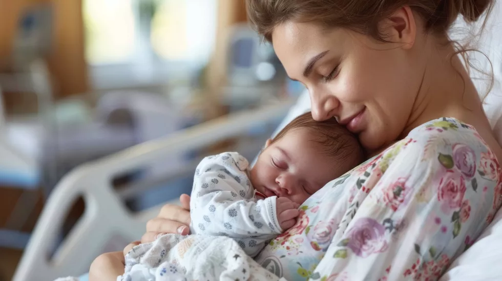 woman-is-holding-sleeping-baby-her-arms