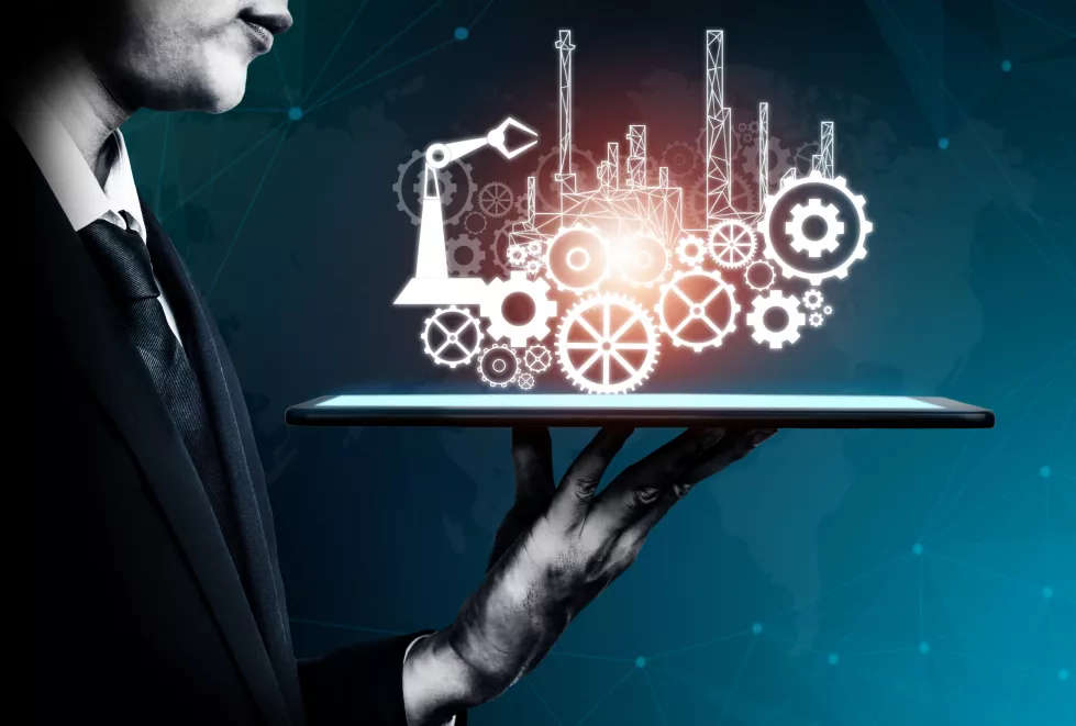 engineering-with-graphic-interface-showing-automation-design-robot-operation-usage-machine-deep-learning-future-manufacturing