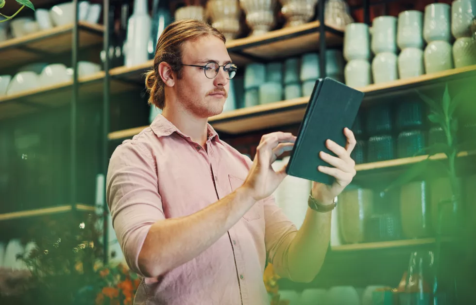 man-tablet-inventory-check-flower-shop-small-business-entrepreneur-online-store-male-person-reading-customer-review-app-monitor-stock-nursery-internet-sell-product