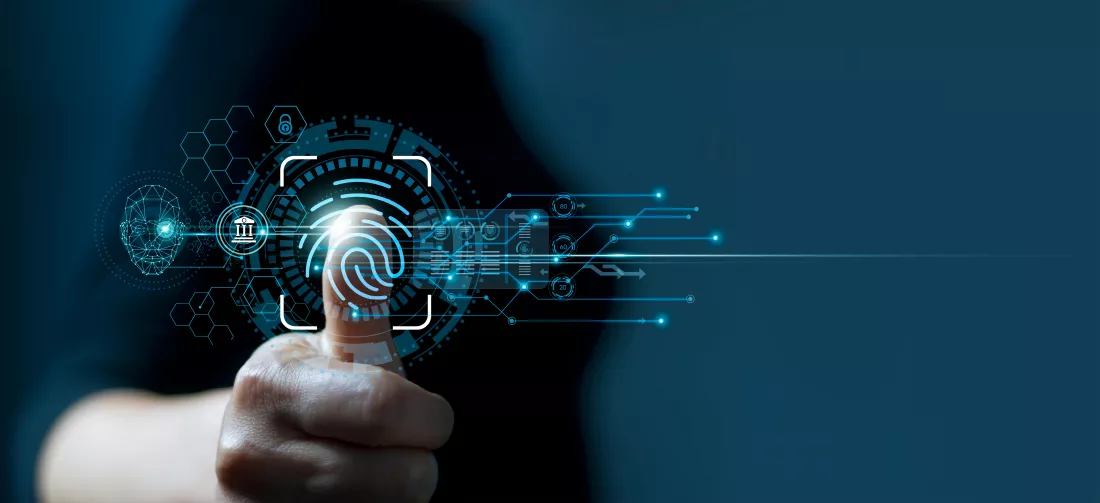 man-using-fingerprint-indentification-access-personal-financial-data-ekyc-biometrics-security