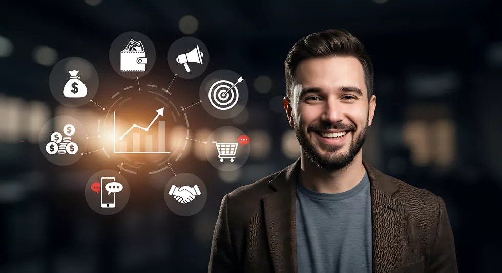 smiling-businessman-surrounded-by-digital-technology-icons-innovative-concepts