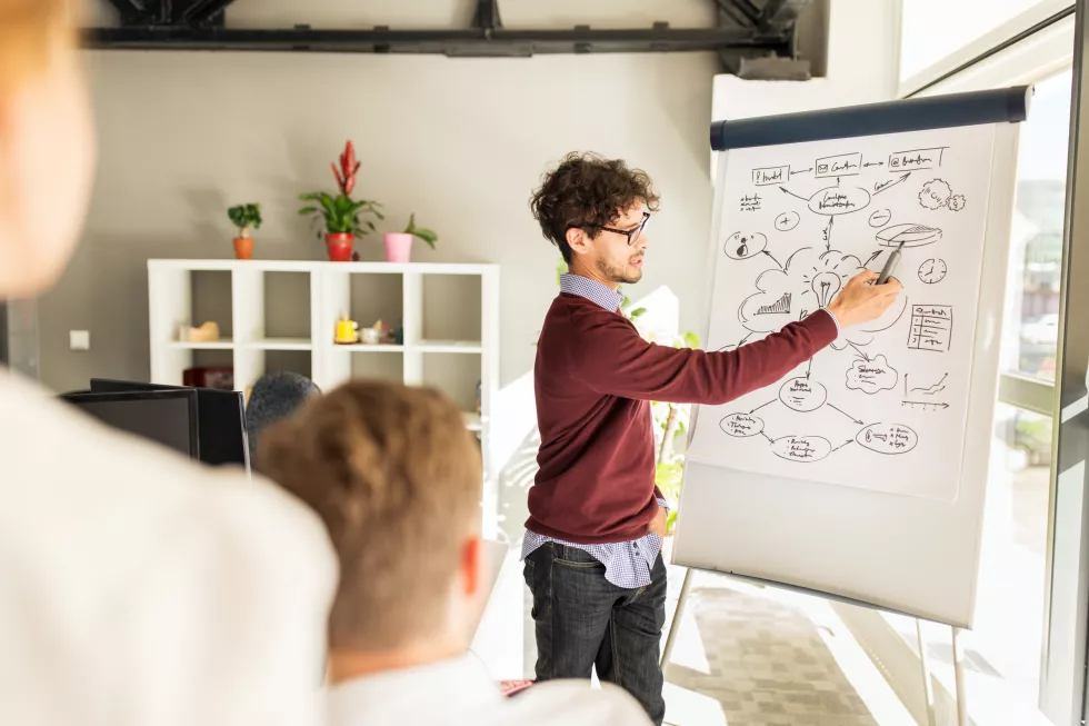 business-startup-presentation-strategy-people-concept-man-showing-scheme-flipboard-creative-team-office