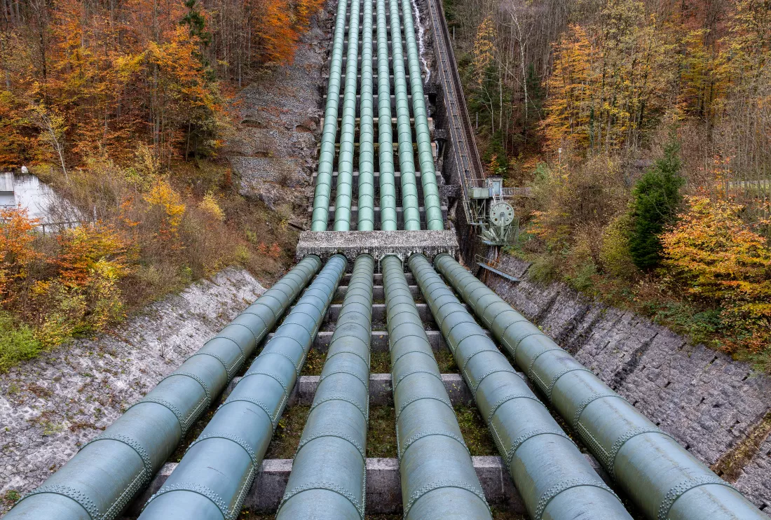 water-pipeline-hydroelectric-power-plant-forest-autumn