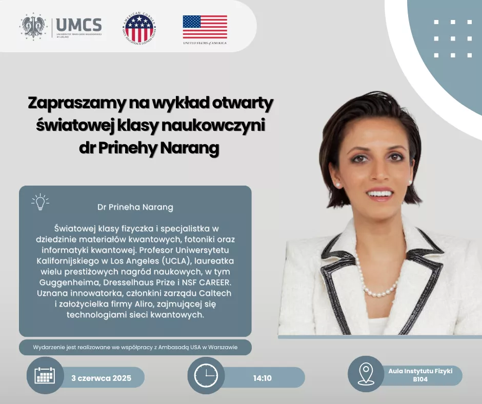 Dr Prineha Narang z wizytą na UMCS